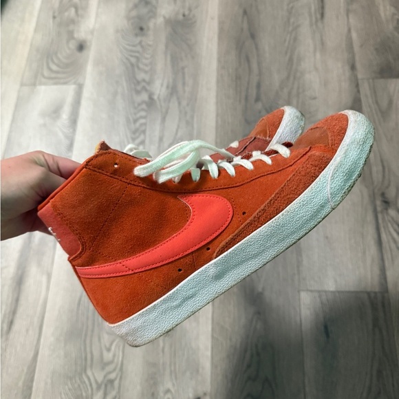 Nike Blazer Mid Suede Sneakers – Men’s Size 9 Orange/Red - Picture 1 of 8